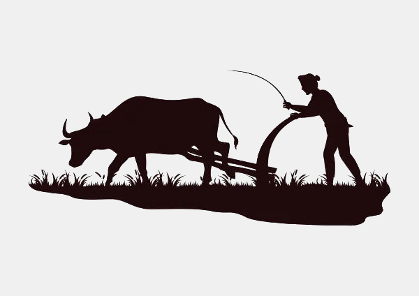 Ilustração fazendo alusão a uma das melhorias agrícolas que ocorreram na Baixa Idade Média.