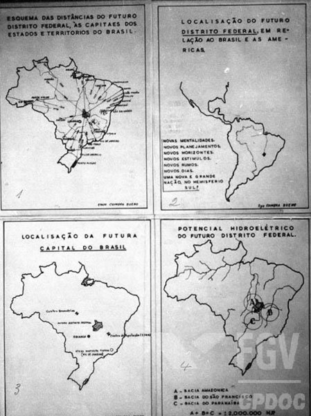 Acervo de mapas mostram o caráter estratégico da escolha de Brasília como capital federal.
