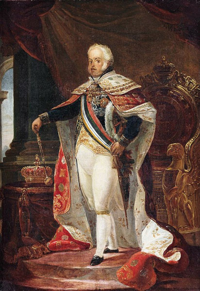 Pintura retratando D. João, que tomou a decisão que levou à vinda da família real para o Brasil.