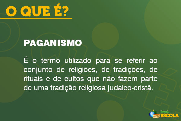 Imagem explicando o que é paganismo.