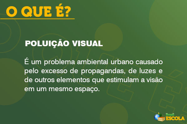 Imagem explicando o que é poluição visual.