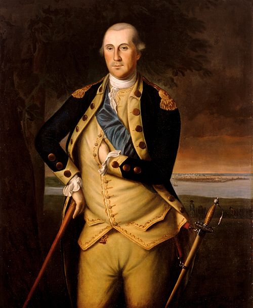Retrato de George Washington, o primeiro presidente dos Estados Unidos.