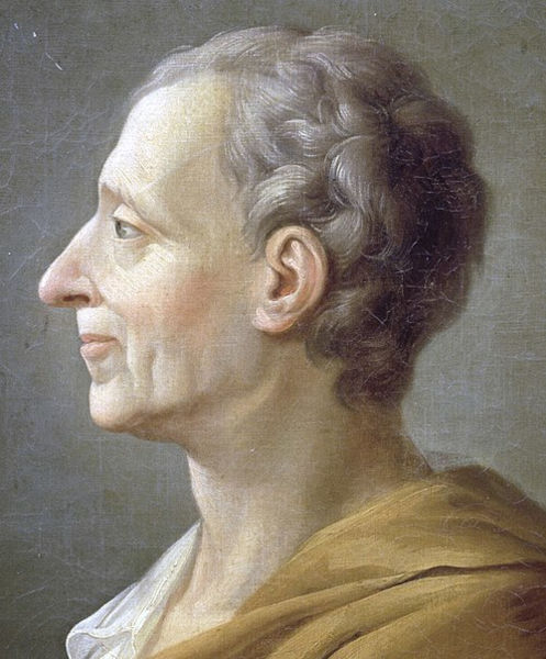 Retrato de Montesquieu, um dos pensadores do iluminismo, que criticava o Antigo Regime.