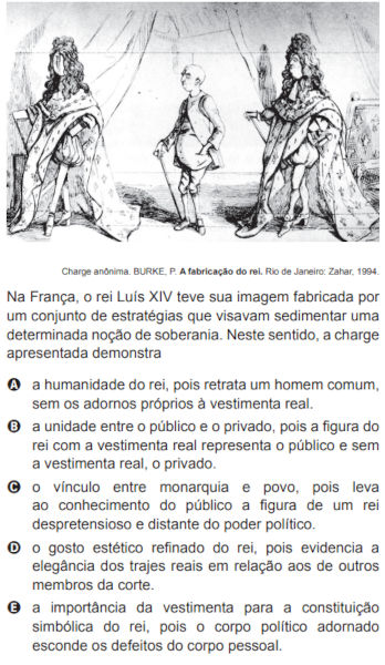 Questão do Enem 2012 sobre absolutismo e sobre mercantilismo.