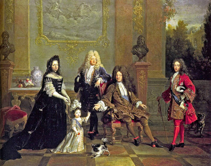 Pintura retratando pessoas com alguns dos principais títulos de nobreza da França da Idade Moderna.