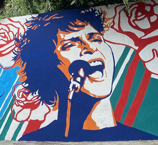 Mural honrando a cantora Cássia Eller.