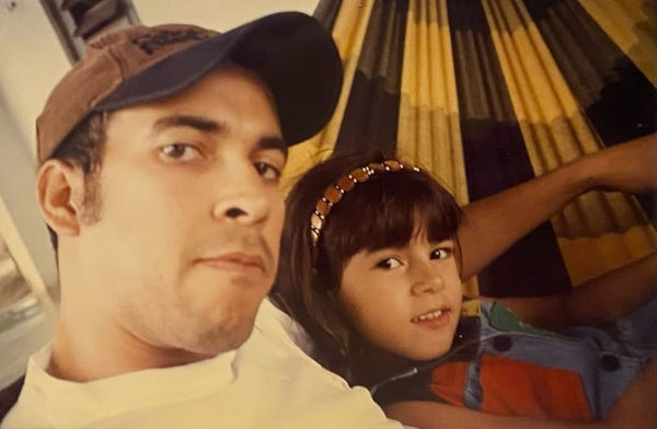 Chico Science e Louise Taynã Brandão França, sua única filha.