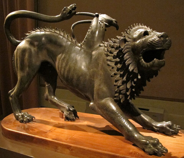 Quimera de Arezzo, exemplo de arte etrusca 