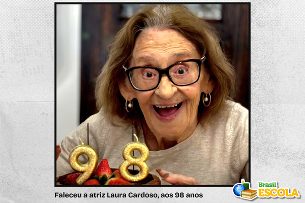 Foto de Laura Cardoso em seu aniversário de 98 anos