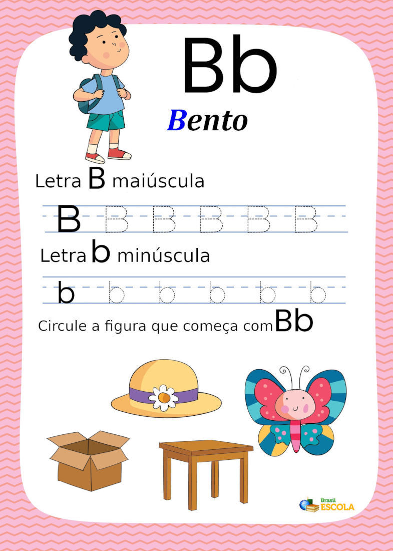 caligrafia da letra b para imprimir