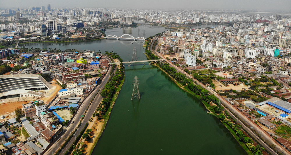 Cidade de Daca, uma das maiores megacidades do mundo.