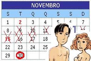 Para não se perder na conta, o ideal é utilizar um calendário para o cálculo dos dias férteis!