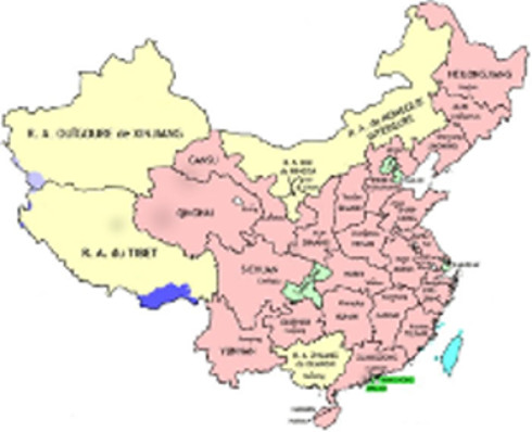 As províncias da China