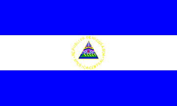 Bandeira da República da Nicarágua.