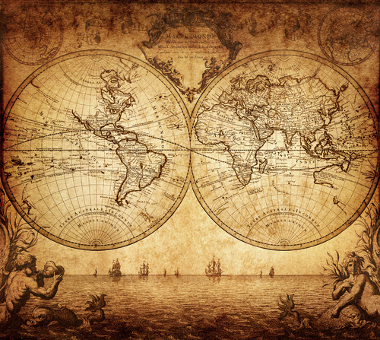 Representação cartográfica do mundo conhecido no início da Globalização
