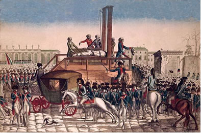 A decapitação de Luís XVI, durante a Revolução Francesa, foi uma ação de ruptura contra o absolutismo