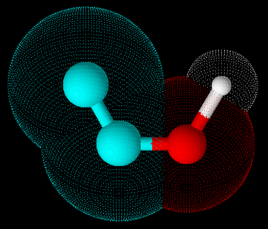 A fórmula estrutural do etanol é um exemplo de cadeia aberta