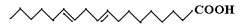 Fórmula de traços do ácido linoleico
