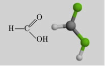 Fórmula estrutural do ácido metanoico