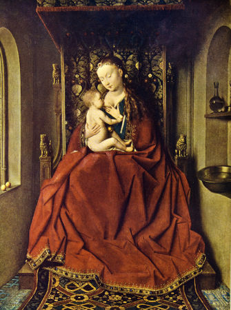 Acima, “A madonna”, de Van Eyck