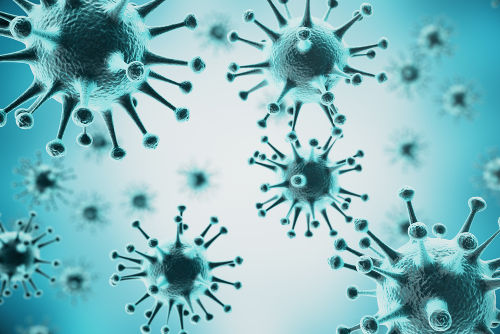 Imagem da estrutura de alguns vírus em referência às viroses.