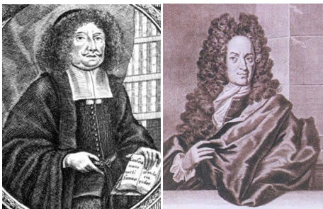 Imagens dos cientistas alemães Johann Joachim Becher e Georg Ernst Stah (criador da teoria do flogístico)