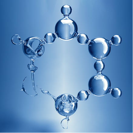 As moléculas de água são polares