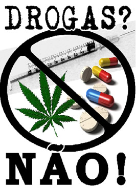 Cartaz de campanha contra as drogas