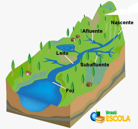 Conhecer as partes de um rio é importante para analisar qualquer rede ou bacia hidrográfica
