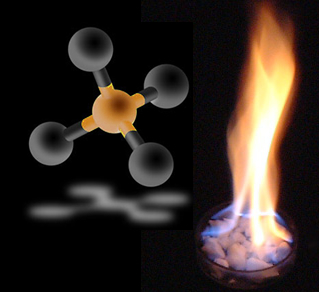 O gás metano é o principal constituinte do gás natural e do biogás