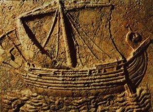 Fenícios, povos dedicados ao comércio marítimo.
