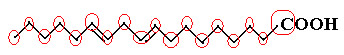 Quantidade de carbonos na molécula do ácido linoleico