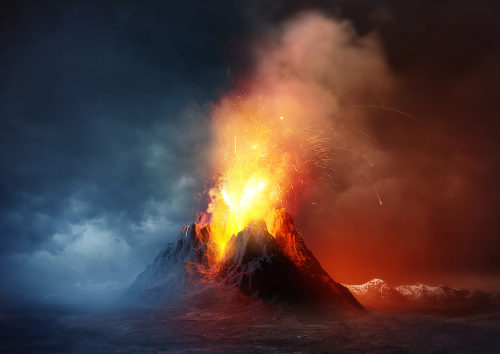 O planeta primitivo era muito quente porque, entre outras razões, havia intensa atividade vulcânica