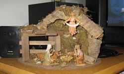 Representação do nascimento de Jesus