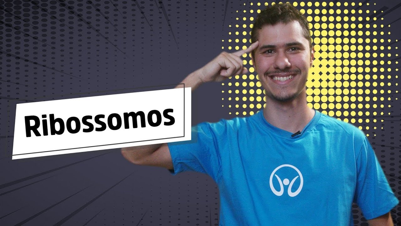 Professor ao lado do texto"Ribossomos".