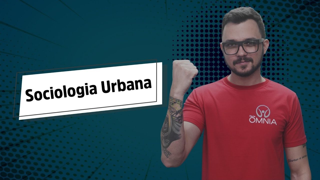 Professor ao lado do texto"Sociologia Urbana".