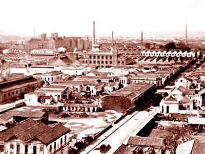 Uma imagem panorâmica do bairro do Brás, lugar a ser discutido no tema sugerido para a aula de História.