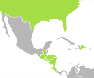 Nações que integram o CAFTA