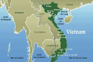 Mapa do sudeste asiático