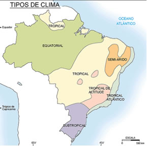 Os tipos de climas do Brasil