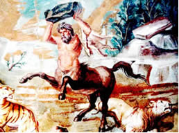 A inteligência e a violência são usualmente associadas à imagem dos centauros