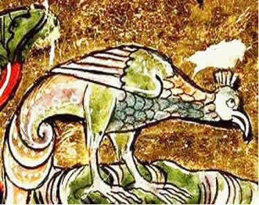 Representação do basilisco presente em um bestiário medieval