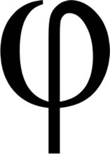 Phi - Letra utilizada como logo para representar a filosofia