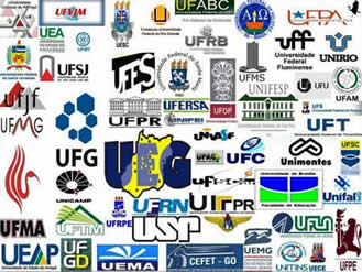 Logos das universidades mais renomadas do país