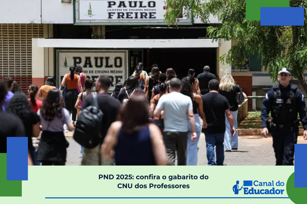 PND 2025 gabaritos Foto de pessoas no local de prova do PND. Texto: título da notícia.