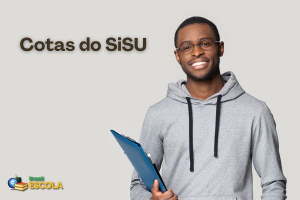 Homem negro estudante Texto Cotas no SiSU