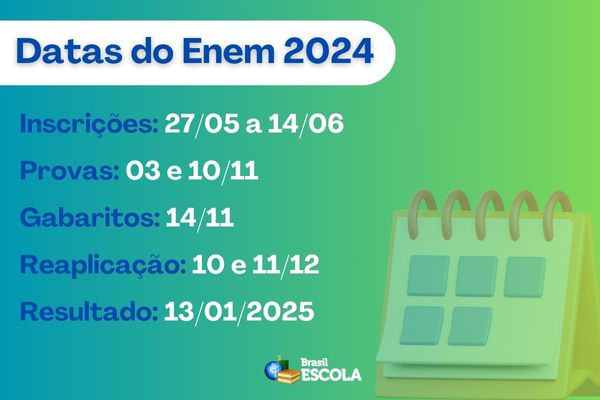 Estudante negra sorrindo apontando para o texto Enem 2024