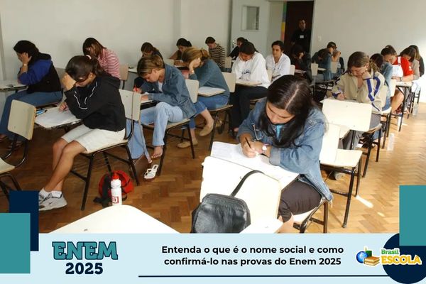 Foto: Rpaz estudando em bilbioteca com pessoas ao fundo. Texto: título da notícia.