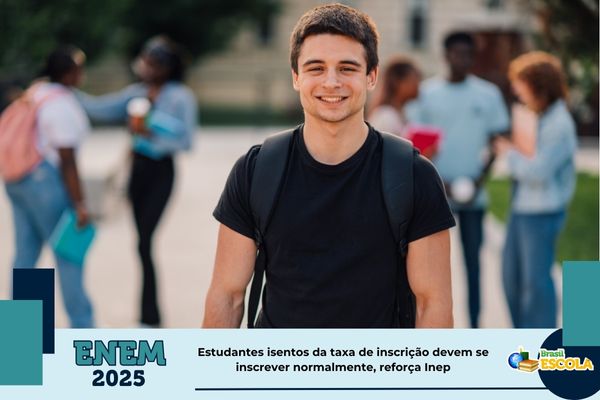 Foto: Rpaz estudando em bilbioteca com pessoas ao fundo. Texto: título da notícia.
