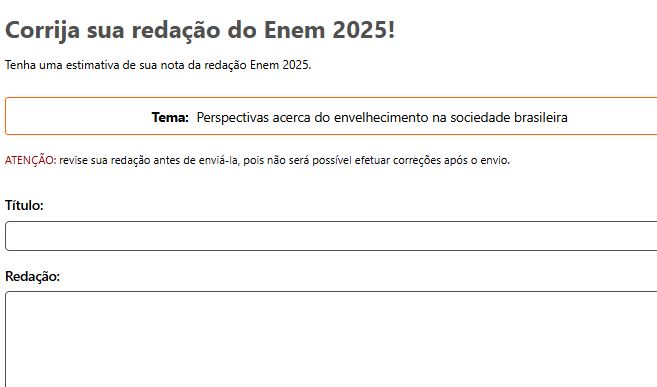 Corre&ccedil;&atilde;o gratuita da reda&ccedil;&atilde;o do Enem 2025